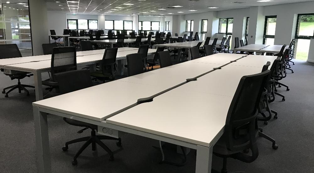 Call centre desk configuration.